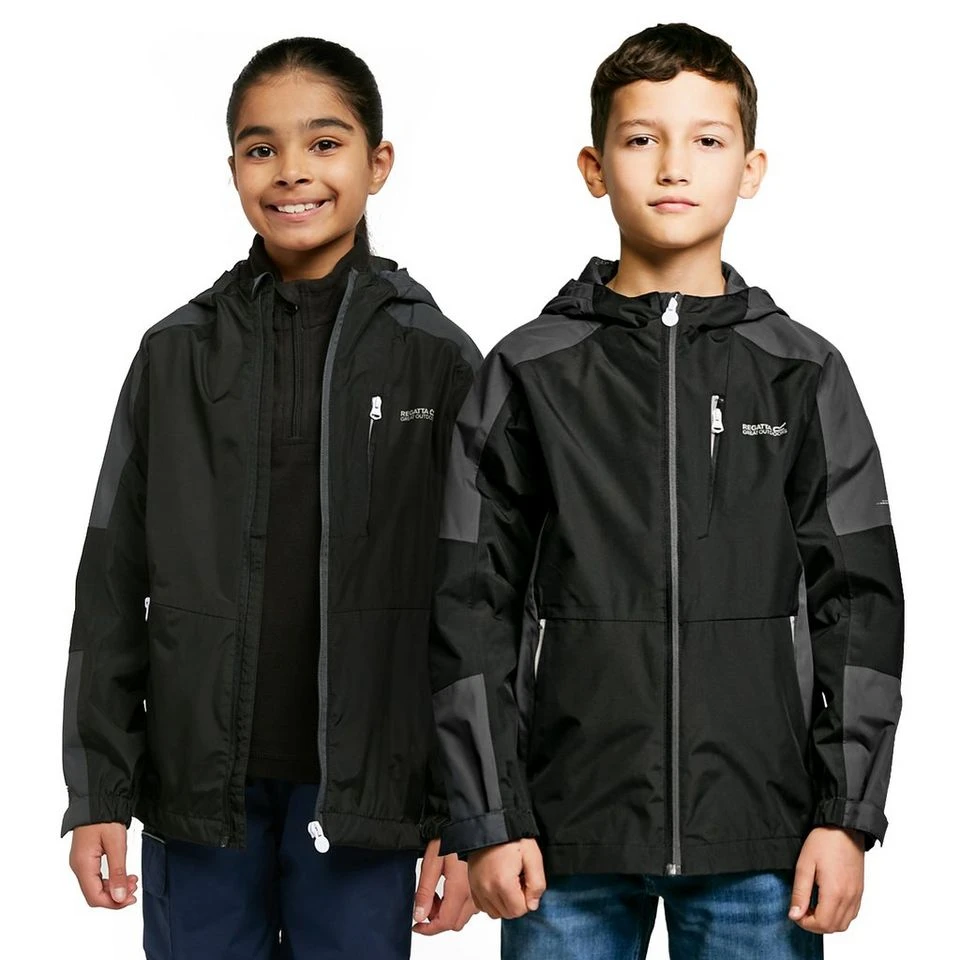 Regatta Childs Calderdale II Jacket Black/Seal Grey - Image 8