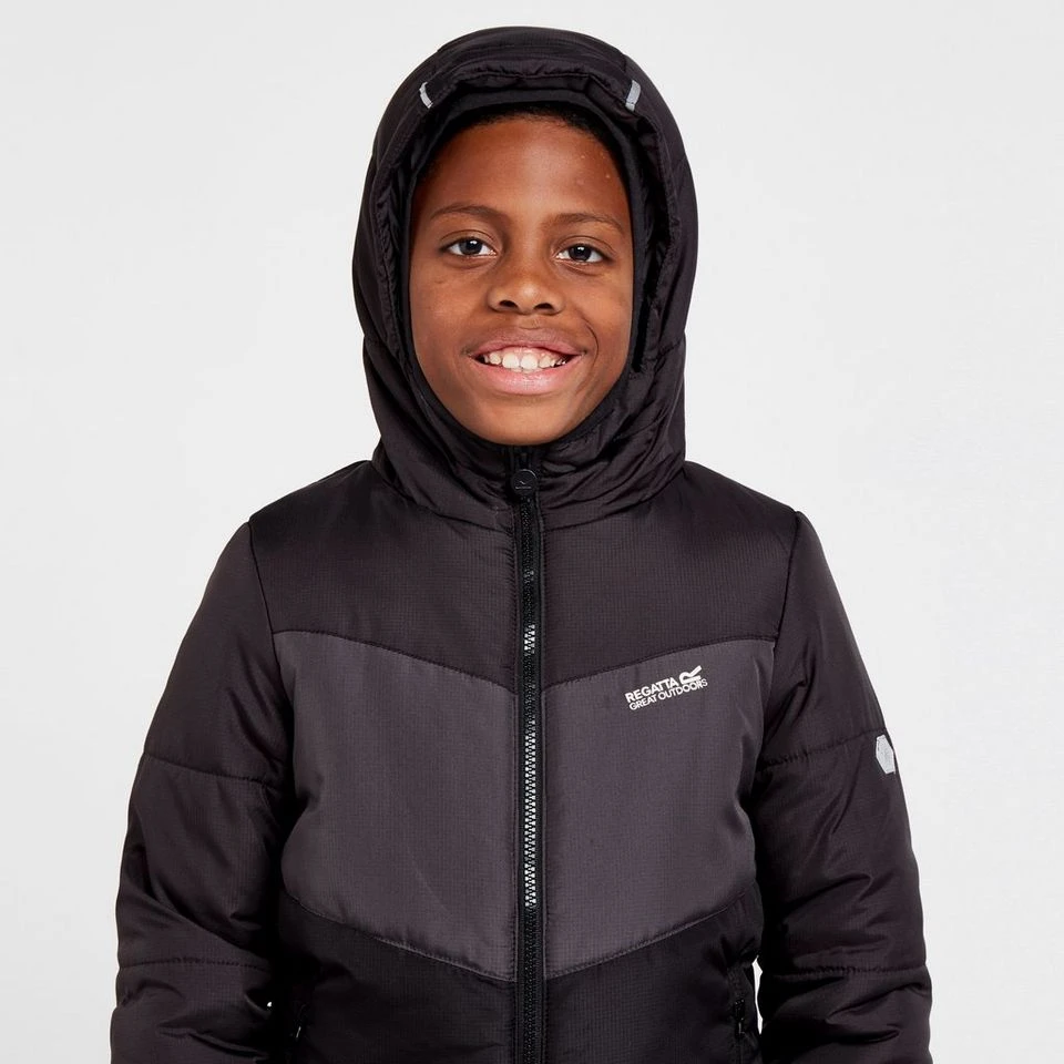 Regatta Kids' Lofthouse VI Insulated Jacket Ash Dark Grey Black - Image 4