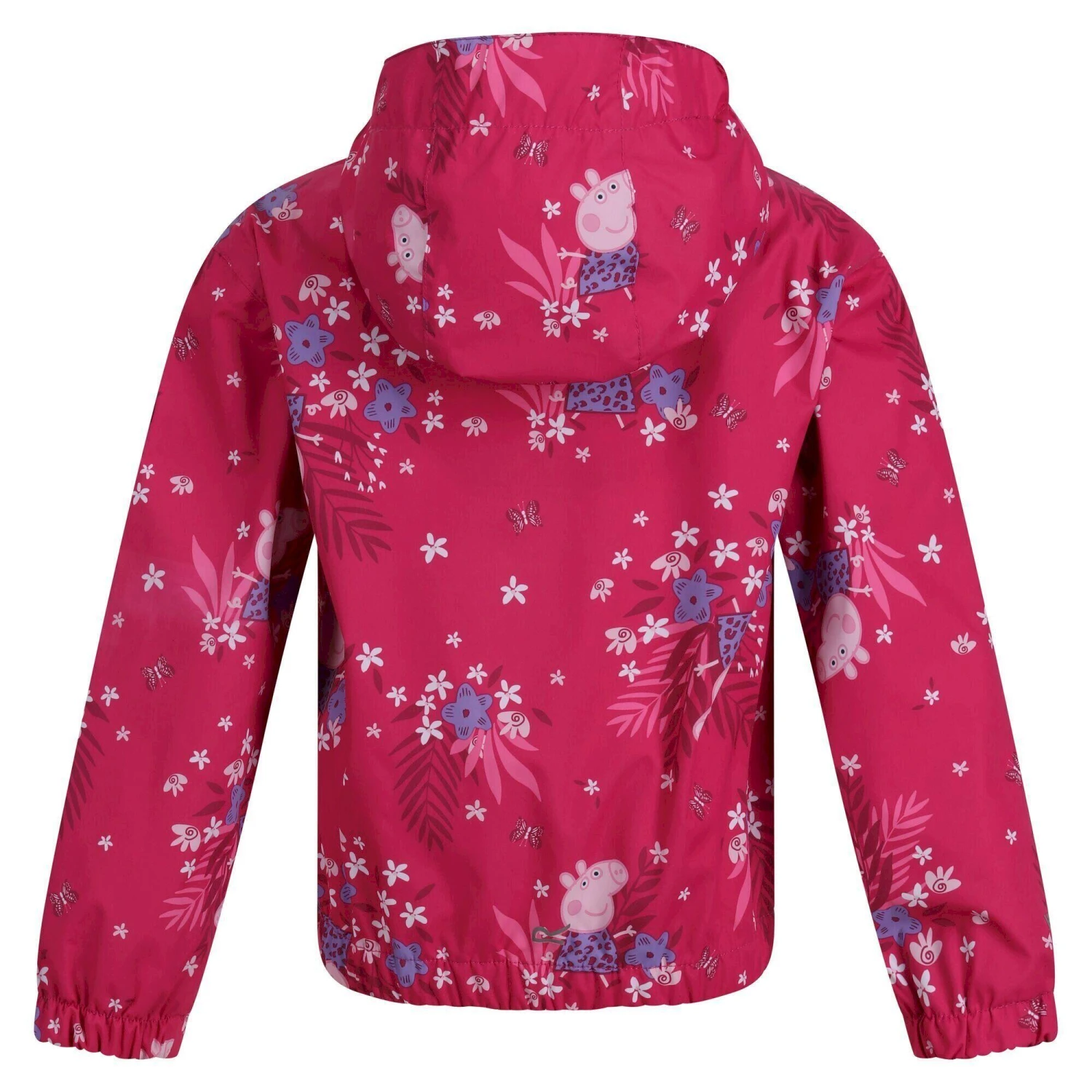 Regatta Childrens/Kids Peppa Pig Flowers Waterproof Jacket (Pink Fusion) - Image 2