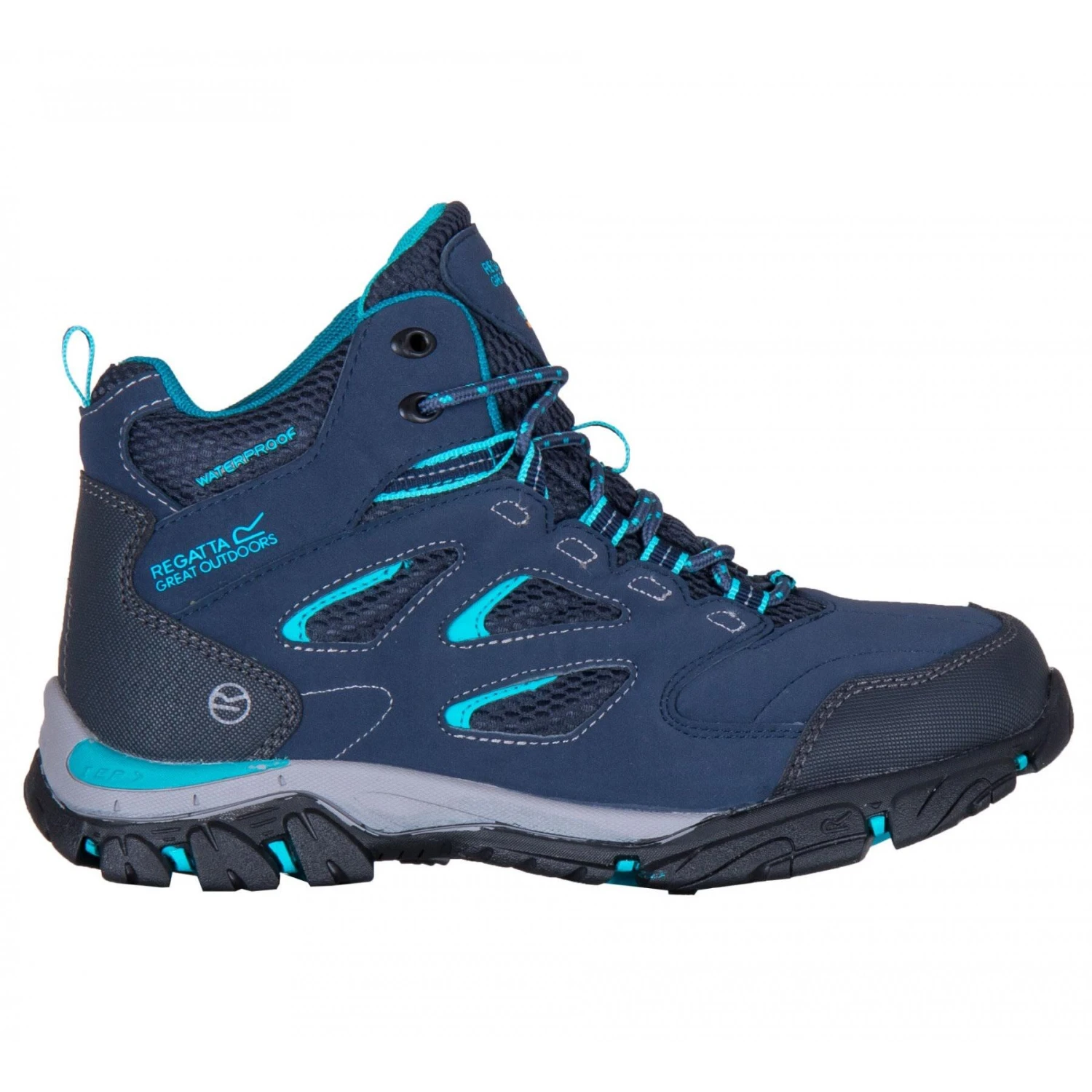 Regatta Womens/Ladies Holcombe IEP Mid Hiking Boots (Ash/Blue Opal) - Image 7