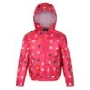 Regatta Childrens/Kids Peppa Pig Polka Dot Hooded Waterproof Jacket (Blush Red)