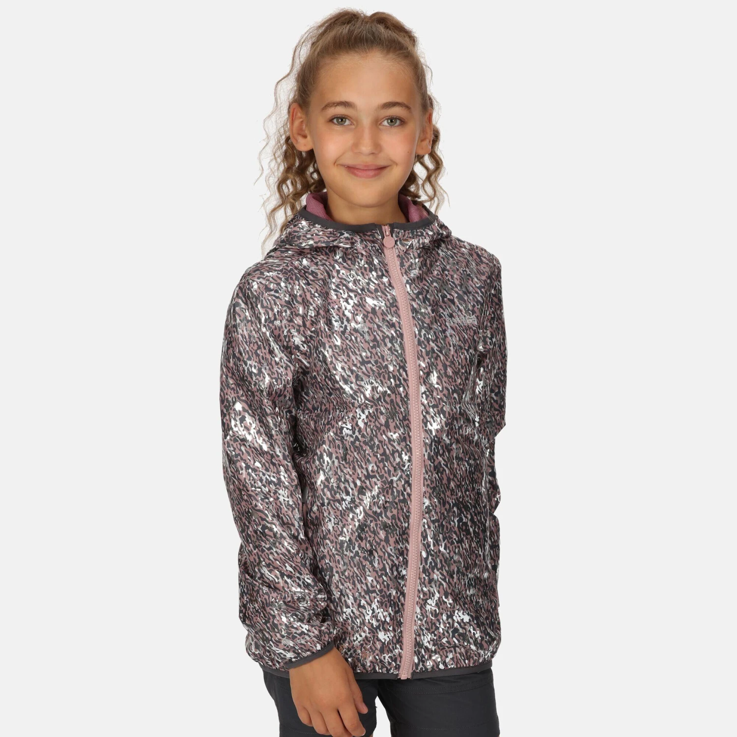 Regatta Kids' Printed Lever Packaway Waterproof Jacket - Image 5