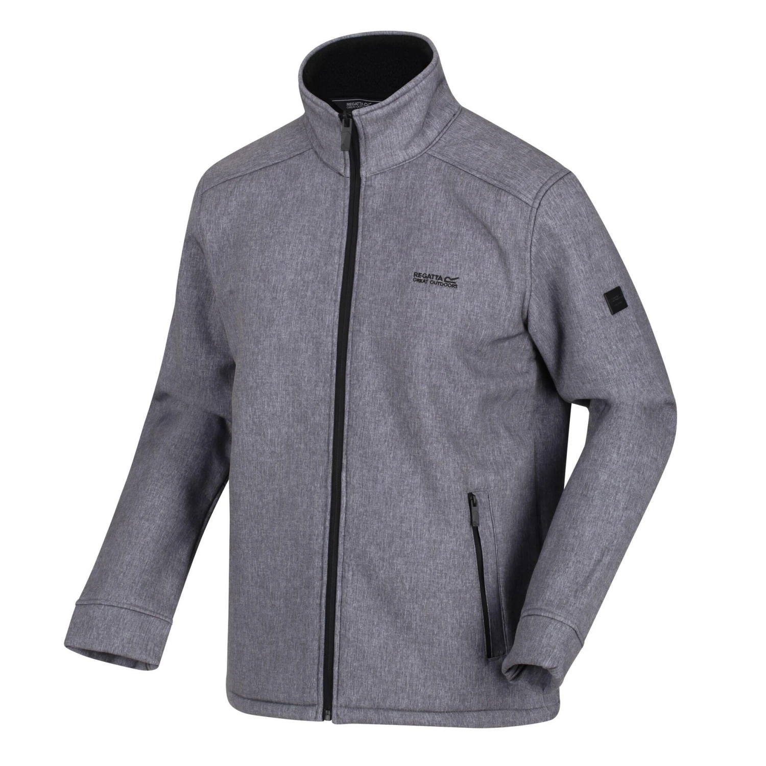 Regatta Mens Caelum Soft Shell Jacket (Navy/Black Marl) - Image 8