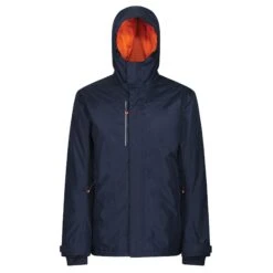 Regatta Mens Thermogen Heated Waterproof Jacket (Navy/Magma Orange)
