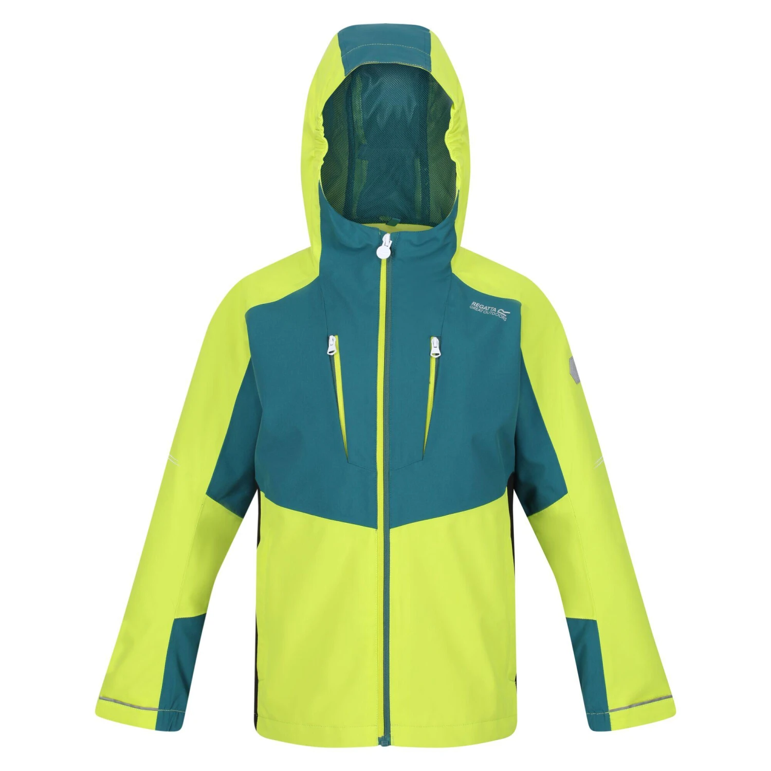 Regatta Childrens/Kids Highton III Waterproof Jacket (Black/India Grey) - Image 6