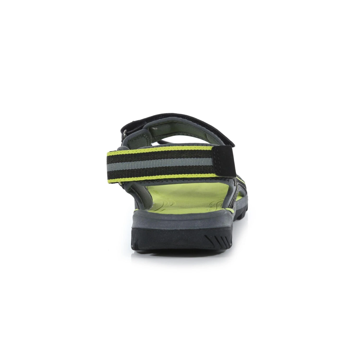 Regatta Mens Kota Drift Open Toe Sandals (Black/Bright Kiwi) - Image 2