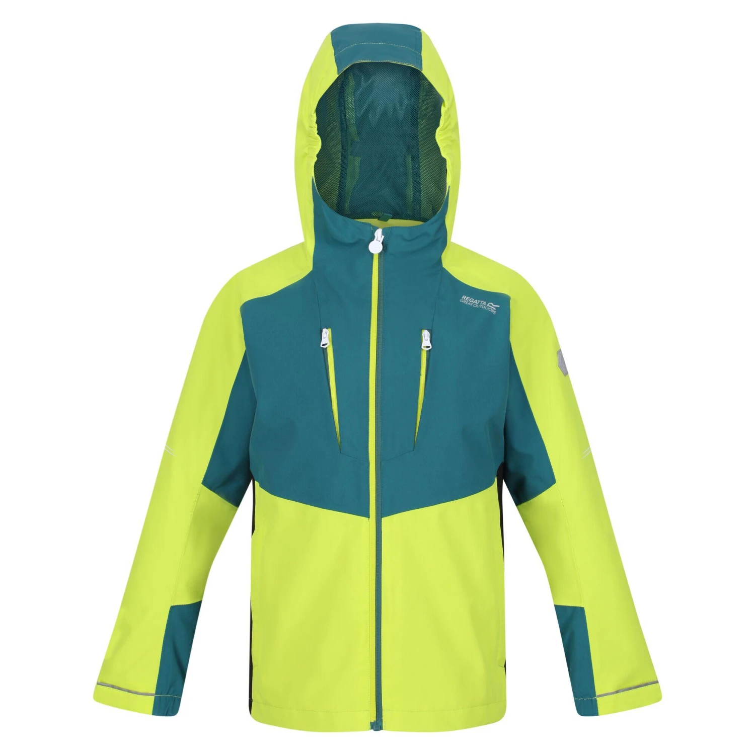 Regatta Childrens/Kids Highton III Waterproof Jacket (Black/India Grey) - Image 15