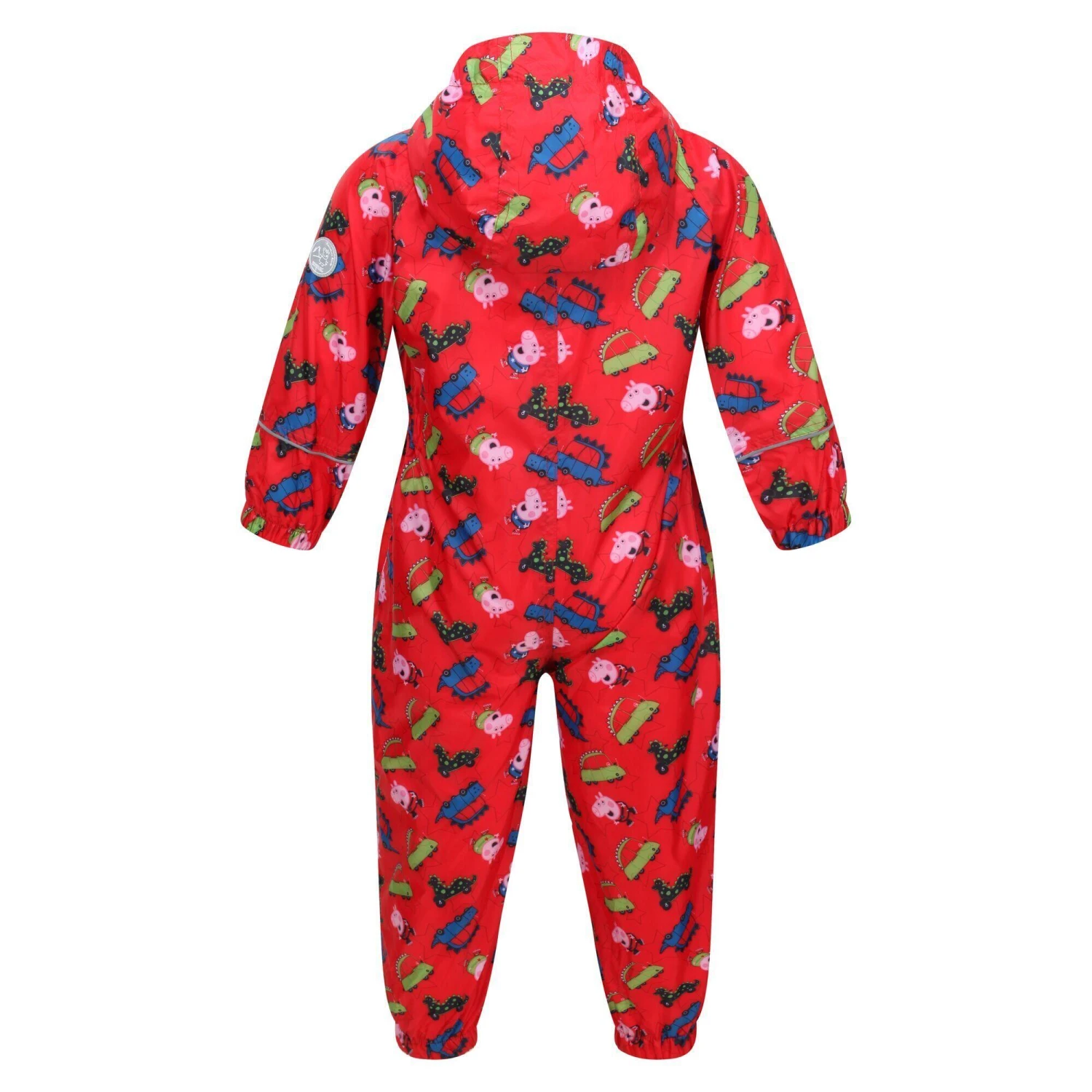 Regatta Childrens/Kids Pobble Peppa Pig Dinosaur Waterproof Puddle Suit (True Red) - Image 4