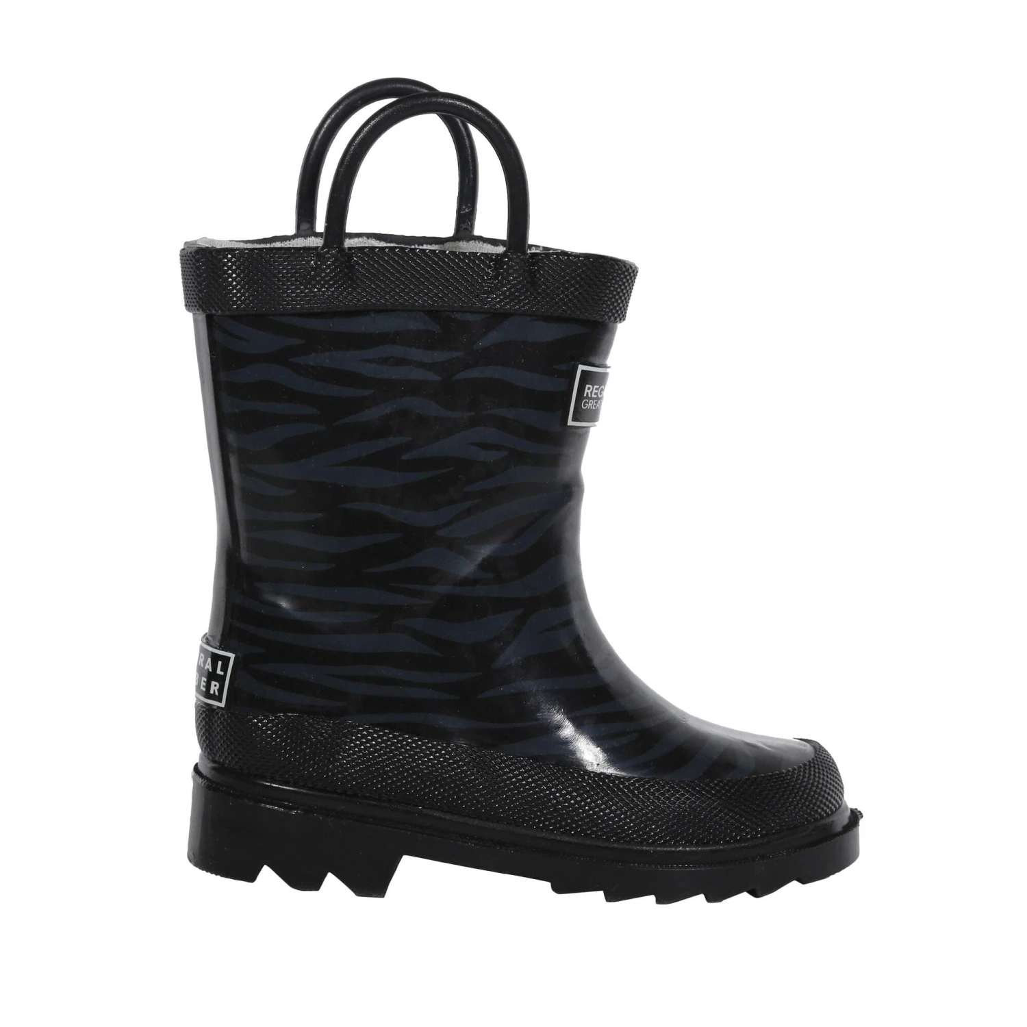 Regatta Childrens/Kids Minnow Printed Wellington Boots (Black) - Image 3