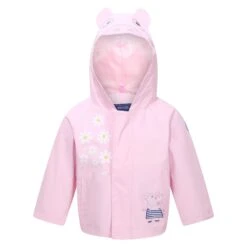 Regatta Childrens/Kids Peppa Pig Waterproof Jacket (Pink Mist)