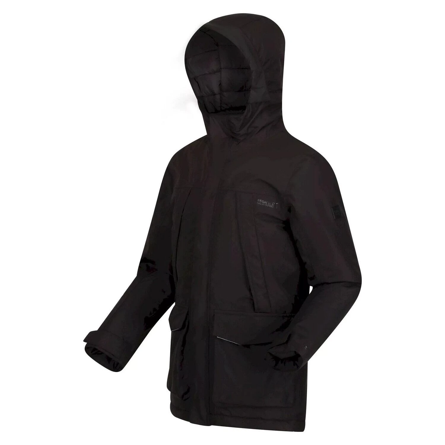 Regatta Childrens/Kids Paddrick Waterproof Parka (Black) - Image 3