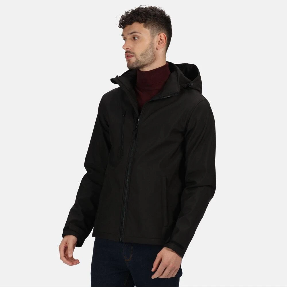 Regatta Mens Venturer Three Layer Soft Shell Jacket (Black) - Image 3
