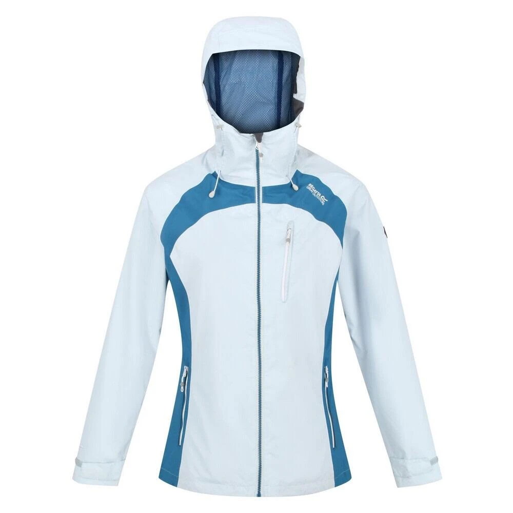 Regatta Womens/Ladies Highton Stretch II Waterproof Jacket (Ice Blue/Blue Sapphire)